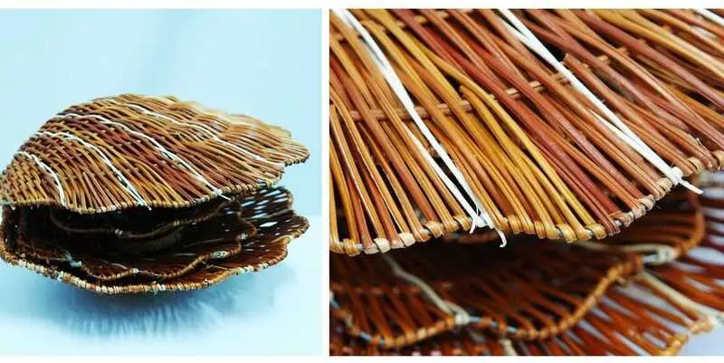 Кашпо плетенное ракушка 